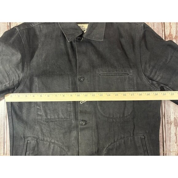 Rogue Territory RGT Nihon Menpu denim Supply Jacket sz L color Black made in USA - Picture 6 of 9